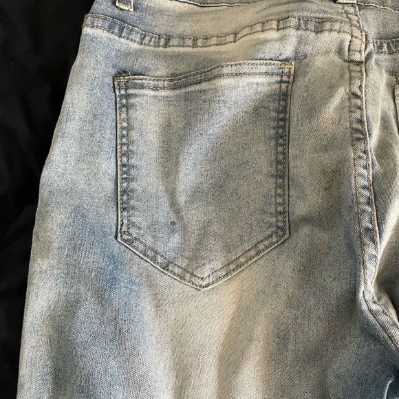 Jeans light blue bleach washed mens size 30 waist - Picture 3 of 4